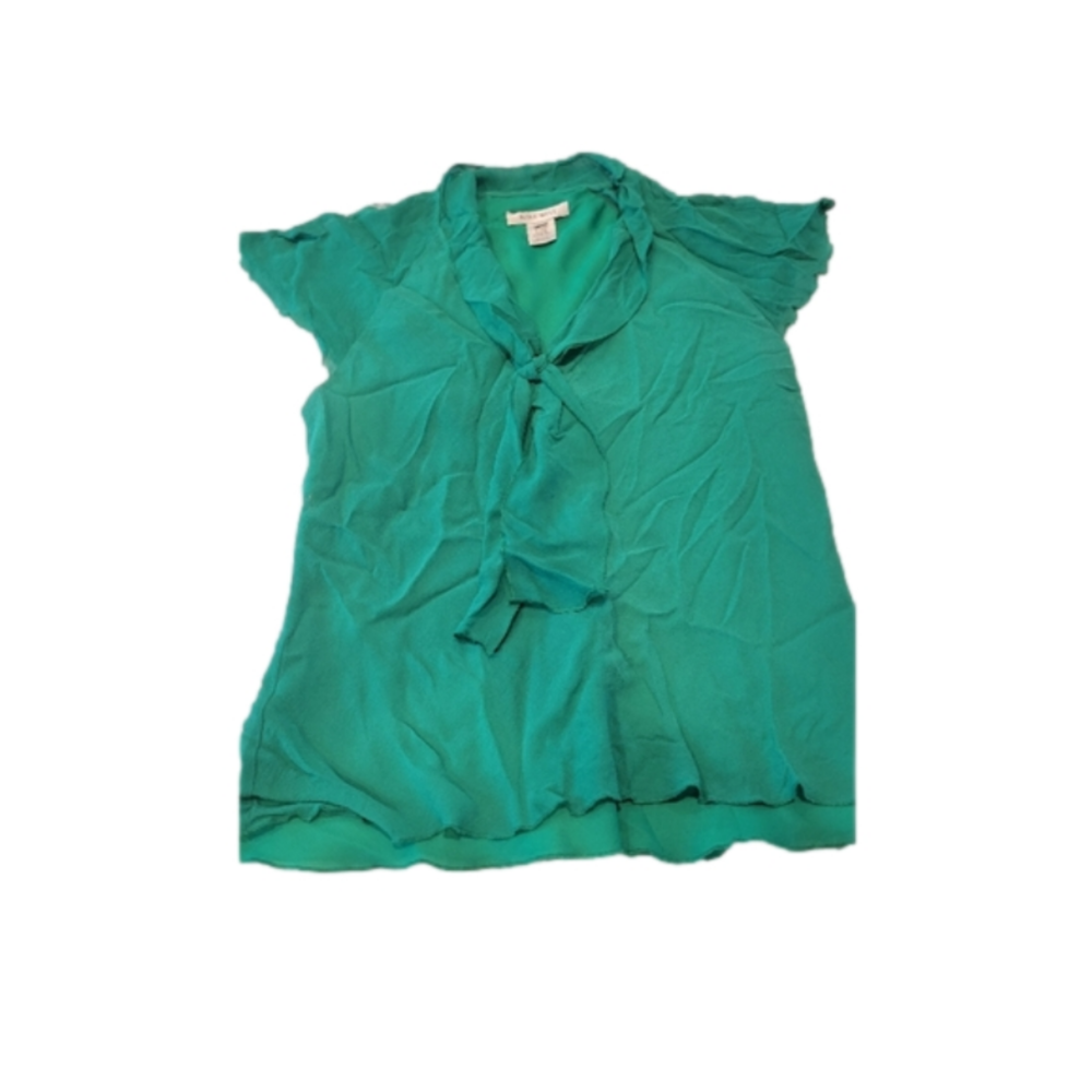 Nine West Green Flutter Sleve Blouse